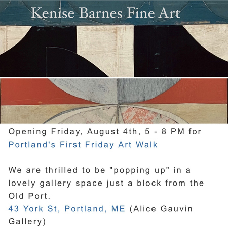 Kenise Barnes Fine Art pop up art exhibition August 4th through September 9th